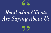 Read what Clients are Saying About Us